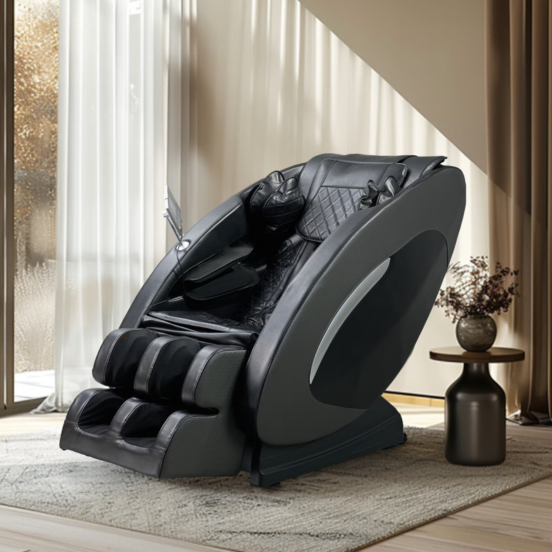 Fauteuil de massage inclinable de massage pour le corps entier, Noir