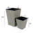2 Hand Woven Self-Watering Planters - Gray For Indoor And Outdoor Beauty Stabilized Construction Smart Planter Duo & Weather Easy To Care-440073884