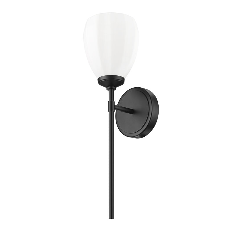 Matheny 1 Light Wall Sconce, Matte Black