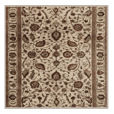 Machine Washable Persian Brown Area Rug