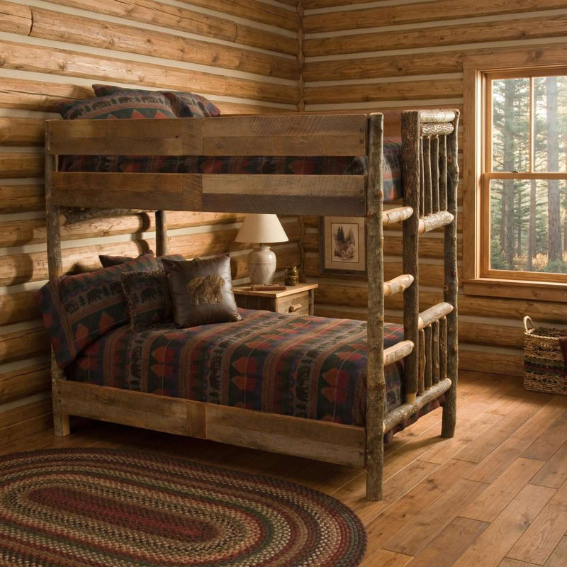 Lit superposé Appalachian Fireside Lodge - grand / grand - échelle gauche