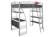 Agastya Twin Metal Loft Bed with Bookcase by Isabelle & Max