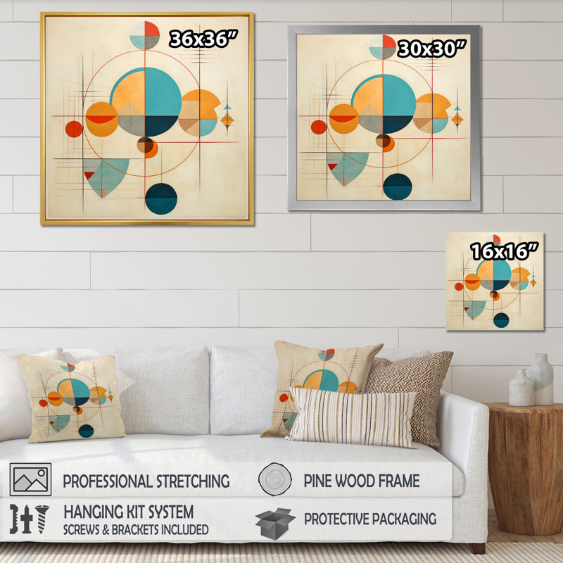 Distant Galaxies Midcentury Elegant Retro - Modern Midcentury, reproduction d'art sur toile, H 24 po x l 24 po x P 1 po