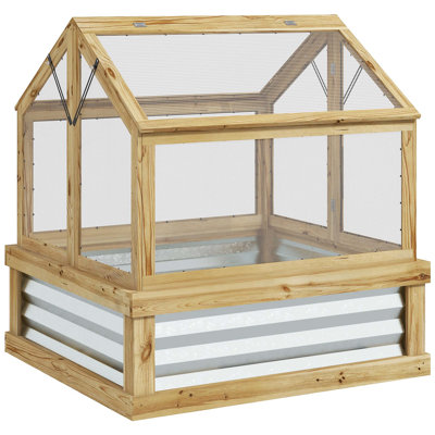 Santresa Metal Raised Garden Bed,wood