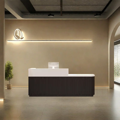 Rectangular Modern Front Desk, Standing Reception Desk Podium
