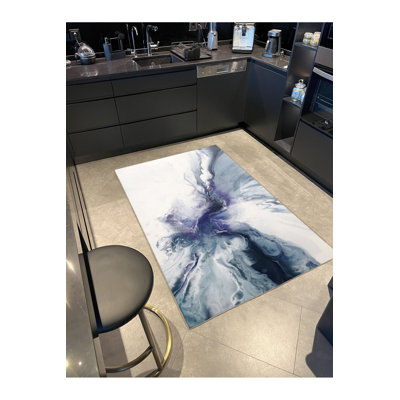 Tapis lavable à motifs Modern Smoky