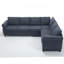 Canapé-lit modulaire coulissant, 6 places, gris foncé, cadre, mobilier multifonctionnel, canapé-lit gris confortable, fabrication en forme de L, option, repos