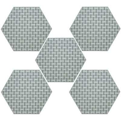 Ensemble de tapis intérieur / extérieur en polyester touffeté à la machine Ivalou