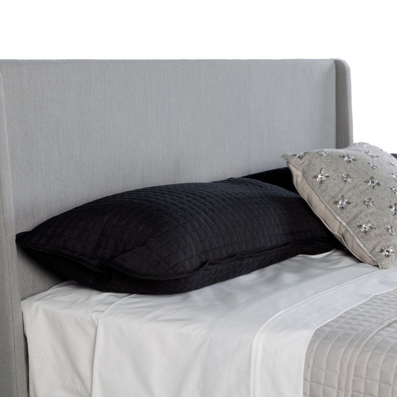 King Sized Upholstered Bed With 2 Nightstands