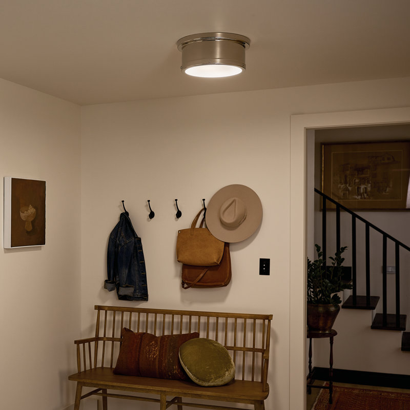 Zhazira Flush Mount, Polished Nickel