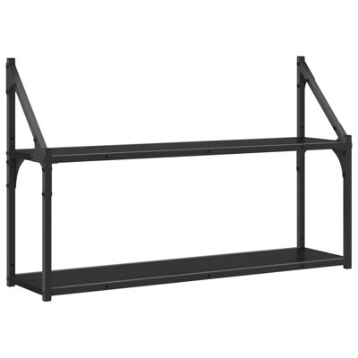  3-Tier Wall Shelf Floating Shelf Wall Mounted Shelf Engineered Wood