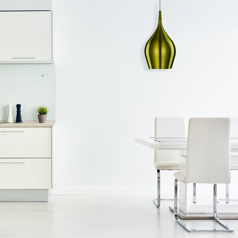 Tori 1 - Light Teardrop Pendant, 142cm H x 12.3cm W x 12.3cm D, Green