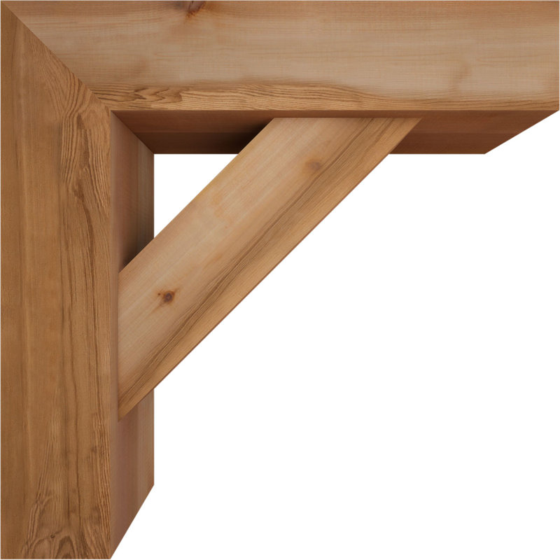Support de bloc traditionnel avec entretoise décalée, 28 po x 28 po, Cèdre rouge occidental de l 7 1/2 po (lisse)