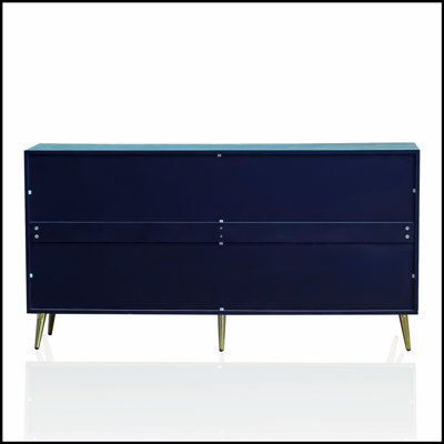 Modern Lacquered 4 Door Wooden Cabinet Sideboard Buffet Server with Adjustable Shelves and Durable Construction