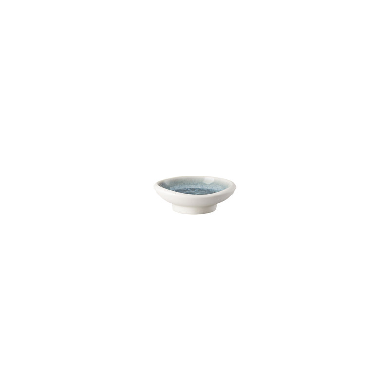 Junto Handmade Stoneware Dessert Bowl, Aquamarine