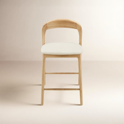 Celestia Upholstered Solid Wood Counter Stool