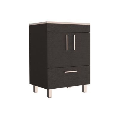 Meuble-lavabo simple avec armoire à double porte