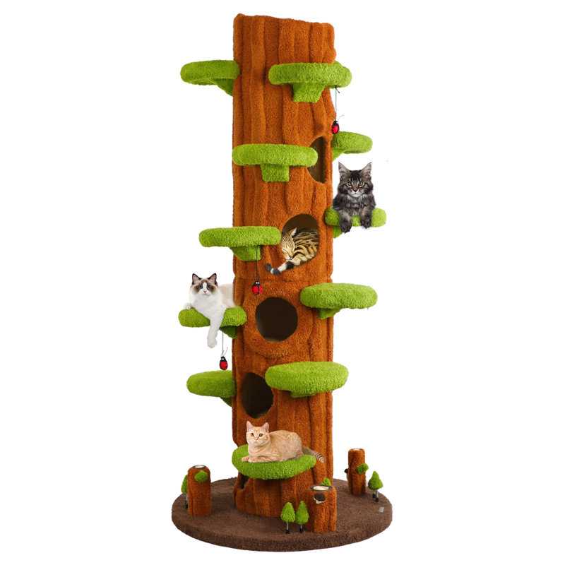 231cm H Cat Tree, Green