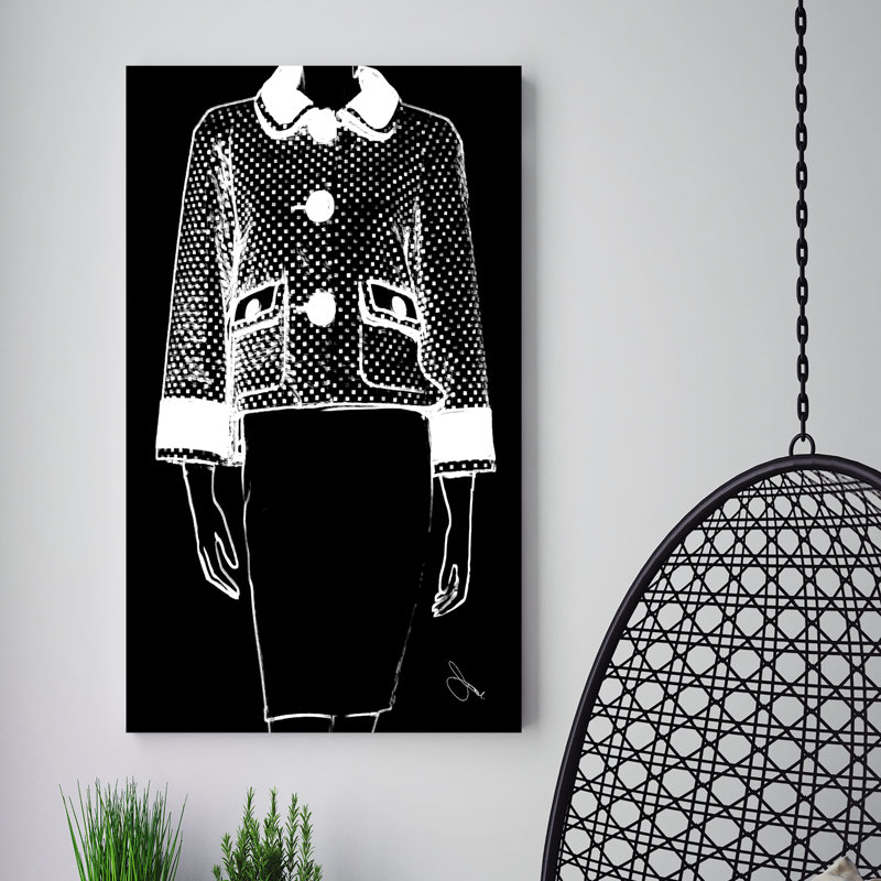 « classic chic 1 » par jodi-reproduction d’art sur toile, H 60 po x l 36 po x P 1,5 po, Toile tendue