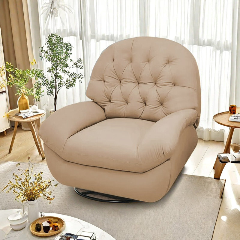 Pet-Friendly Recliner with Wide Storage Pocket, Khaki
