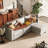 Caynemore 4-Piece 91.5'' Reversible Modern L-Shape Sectional Sofa With Storage Seat- Faux Leather-Light Gray-1194209221