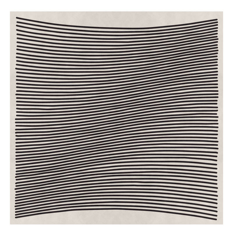 Modern Art - Wavy Lines - Wrapped Canvas Print, 45.72 cm H x 45.72 cm W x 1.91 cm D