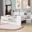 Lit de jour en bois avec armoires, bureau et tiroirs-876605294-876605289
