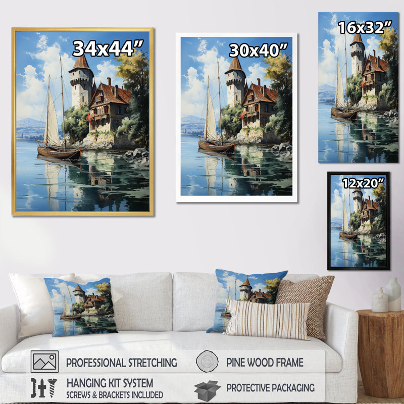 Lendra, Allemagne, lac de Constance, sérénade, Cadre flottant noir, H 32 po x l 24 po x P 1 po