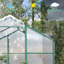 Base surélevée en polycarbonate à effet de serre et serres en aluminium robuste-113997894