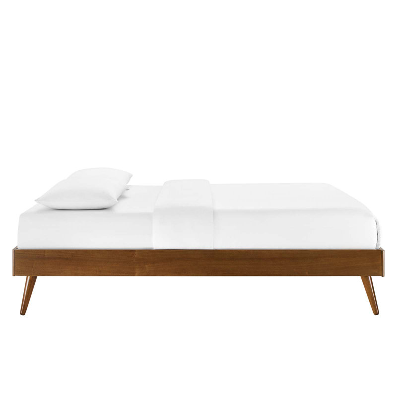 Margo Wood Platform Bed Frame, Walnut, Queen