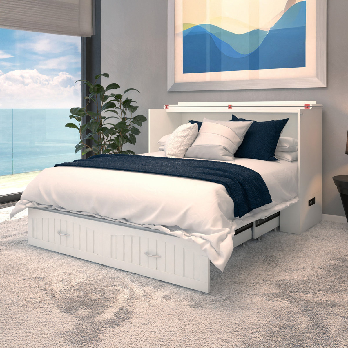 Beachcrest Home Fabiano Murphy Bed