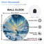 Horloge murale pingouin Aurora Borealis - 12 po