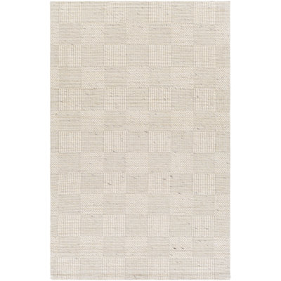 Tapis ivoire / gris anthracite / blanc cassé / noir en laine tissé à la main Becker