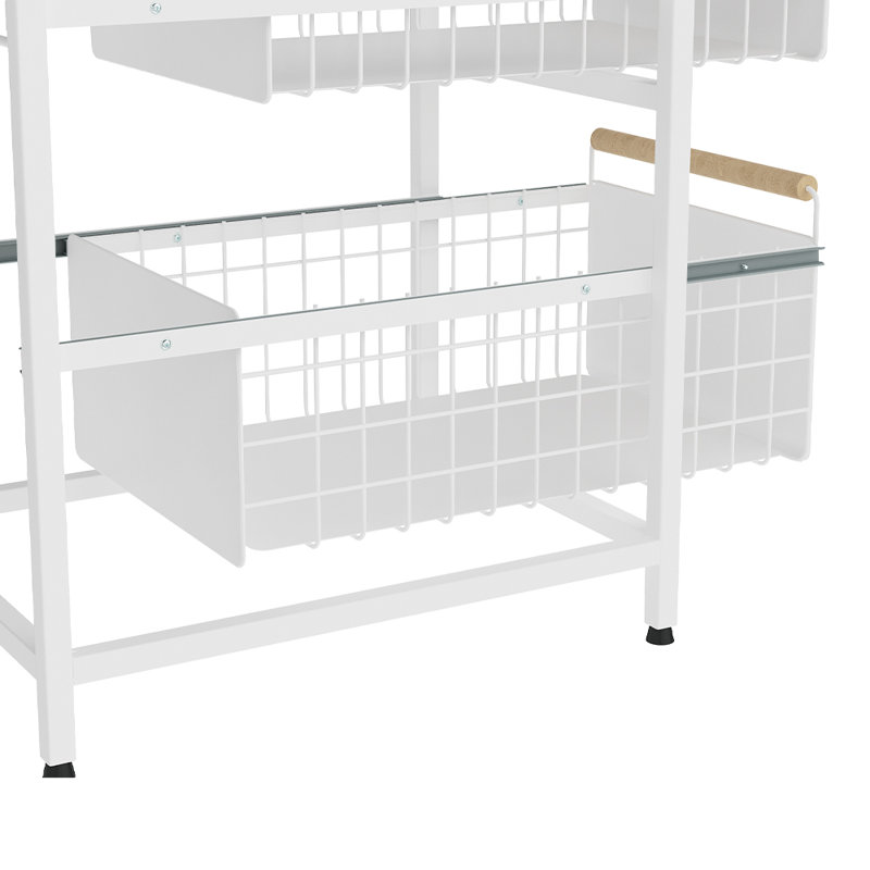 Spice Rack, 42cm H x 39cm W x 29.5cm D, White