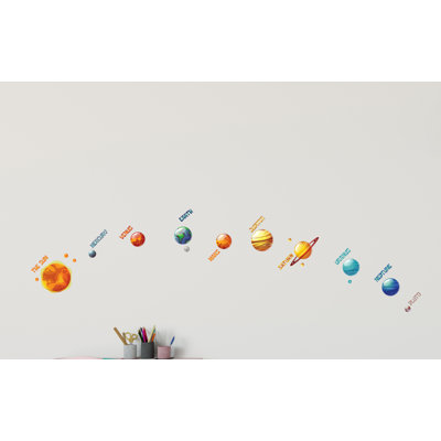 Colourful Solar System Kids Wall Sticker