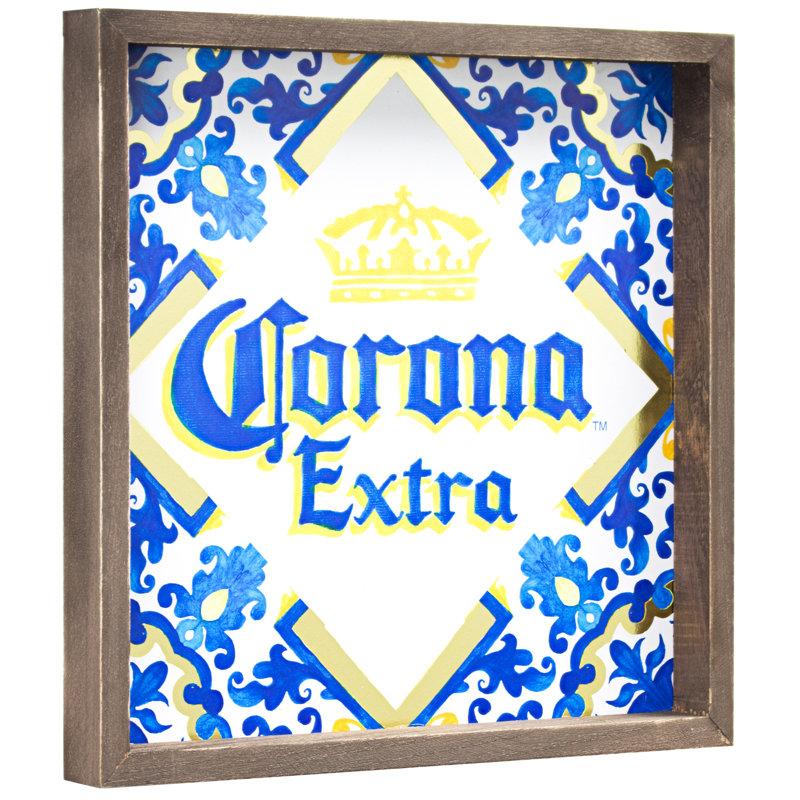 Ophelia & Co., reproduction de bière extra encadrée avec feuille d'or - 14,25 po x 14,25 po x 1,75 po