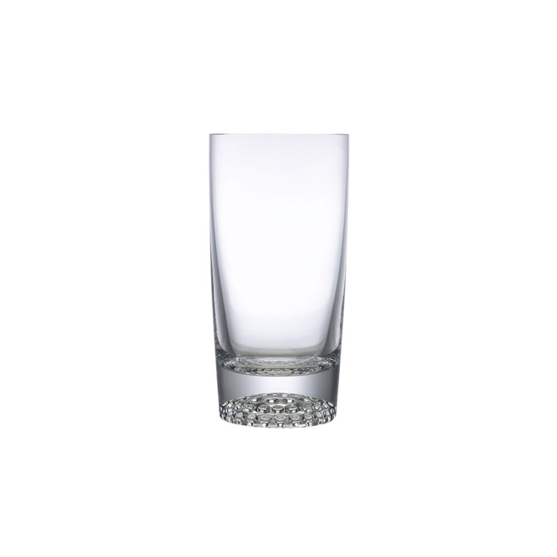 Nude Crystal 16.25oz Handmade Stemless Highball Glass Set