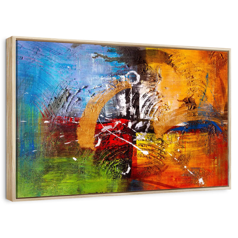 Tannen coloré, Cadre flottant en bois naturel, 31 po x 21 po