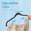 Trouser Hangers, Set Of 20 Velvet Hangers With Adjustable Clips-348634120