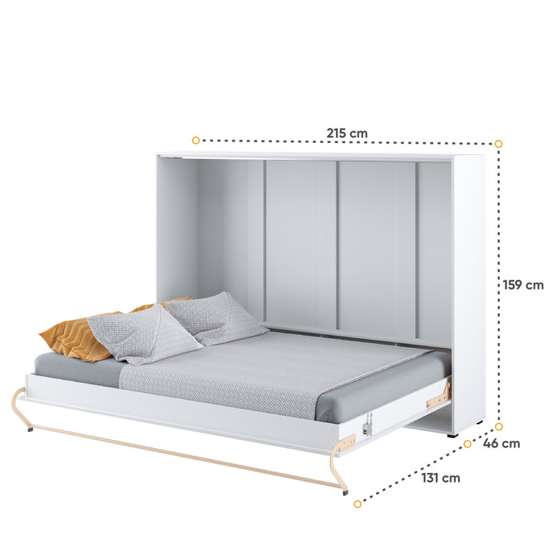 Terrones Bed, Double (4'6), White Gloss