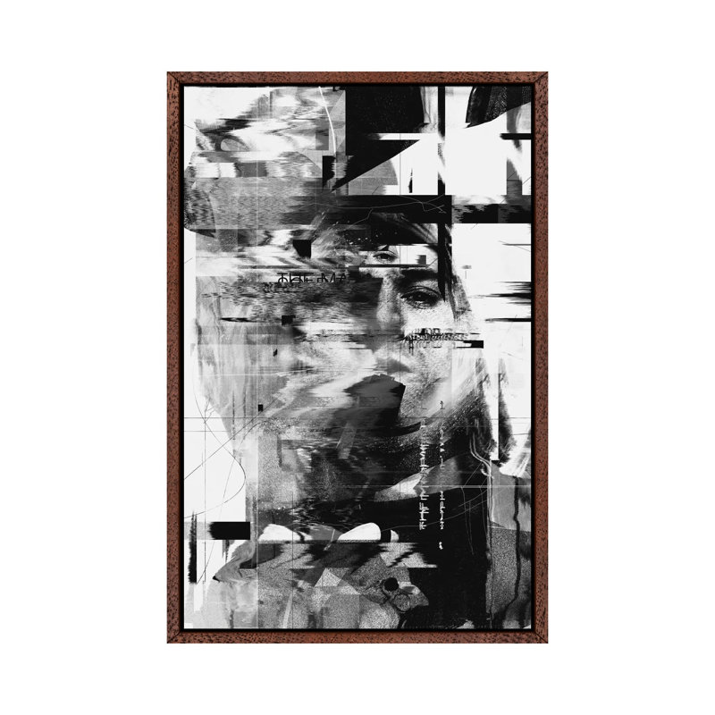 Kurt Cobain by Nicebleed - Print on Canvas, Classic Brown Wood Framed, 66.04 cm H x 45.72 cm W