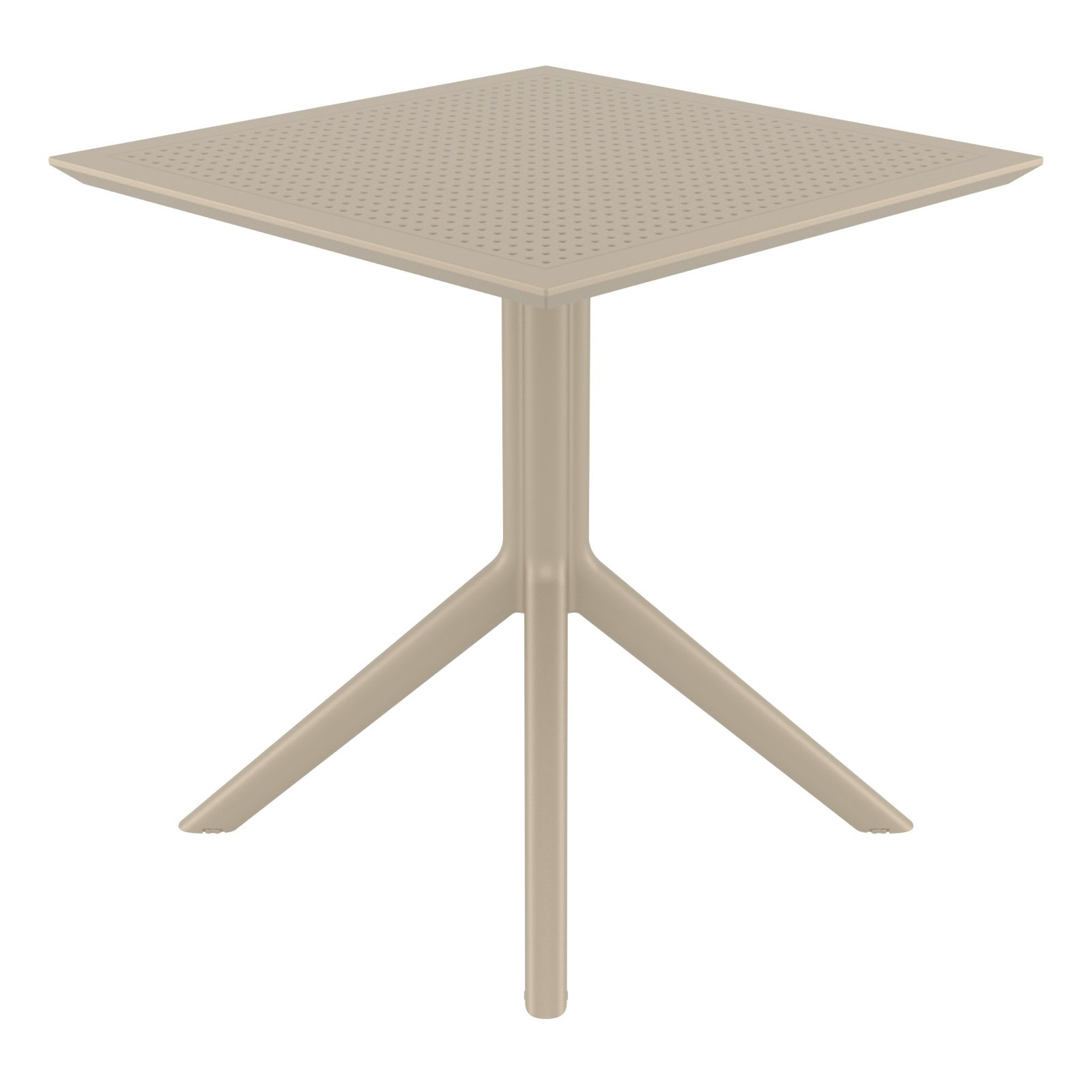 Farrah Patio Dining Table, 29.5" H x 27.5" W x 27.5" D, Taupe, No
