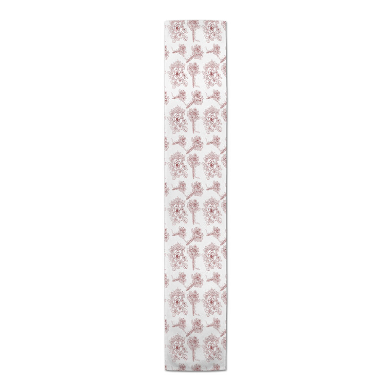 Chemin de table Kamiah, 90 po x 16 po, Rouge