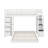 Jakoby Twin Over Full Bunk Bed with 3-layer Shelves, Drawers and Storage Stairs-406768142