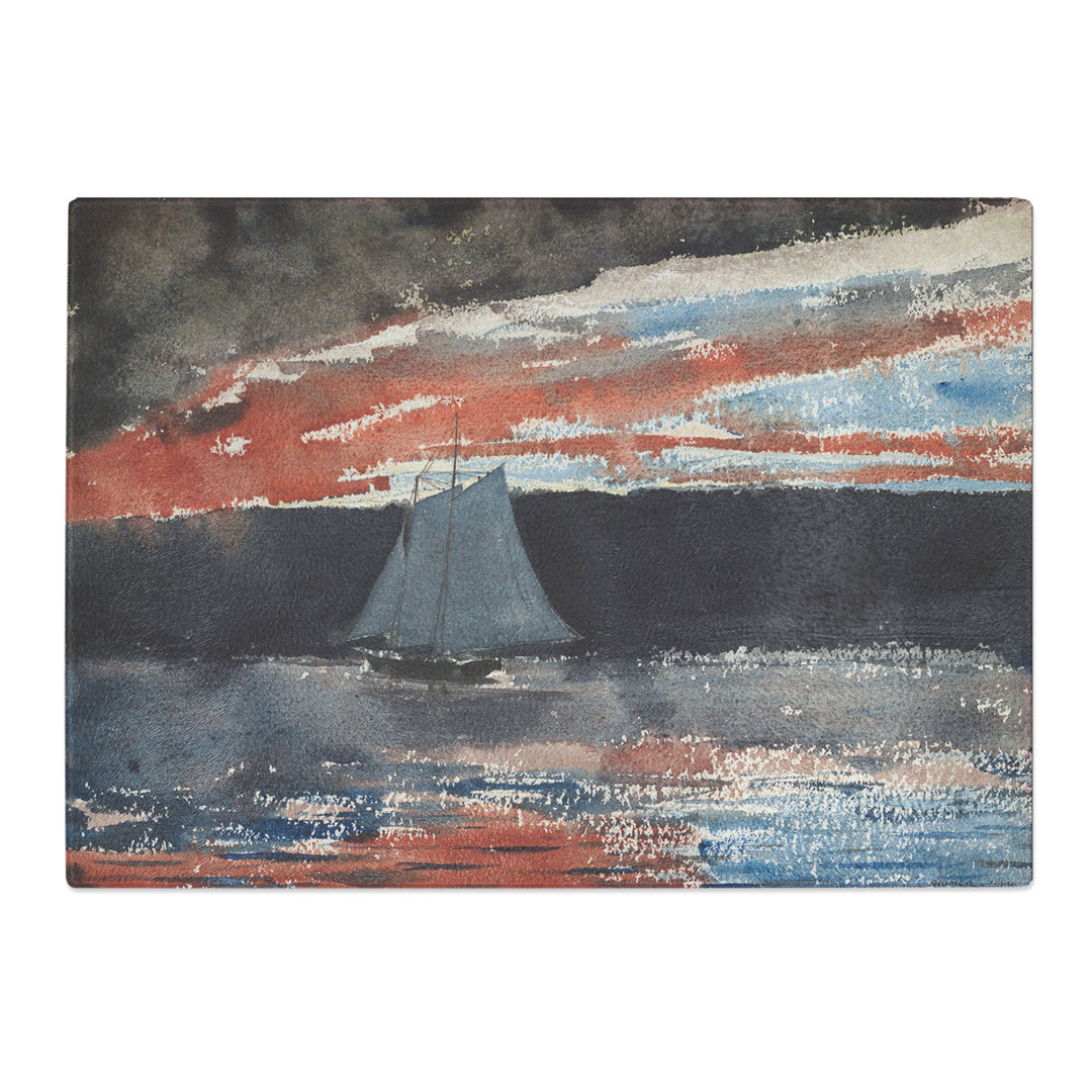 Schooner at Sunset by Winslow Homer Chopping Board