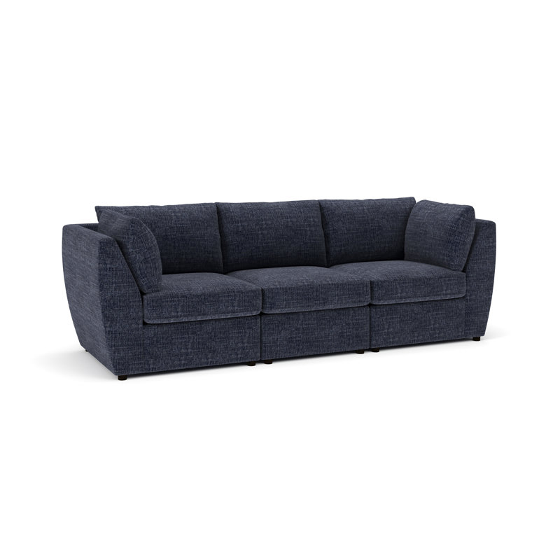 Halston 3-PC Modular Upholstered Sofa, Nomad Indigo
