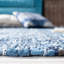 Saleem Geometric Handwoven Blue/Grey/Black Area Rug-1167320232