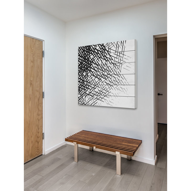 « sapins », reproduction de peinture à l’acrylique sur bois blanc, H 24 po x l 24 po
