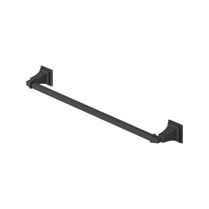 Barre à serviettes murale 26,25 po, Noir mat