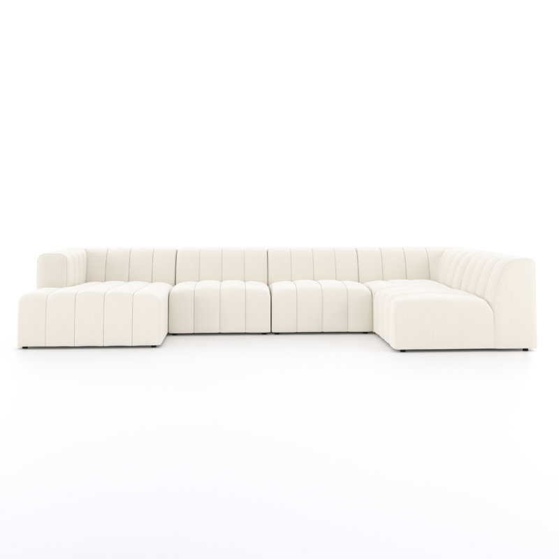 Canapé modulaire Bowry, Mélange de polyester Fayette Cloud, Orienté à gauche (vu de face)